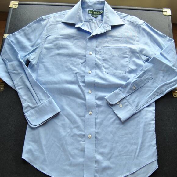 Ralph Lauren Light Blue Non-Iron Button-Up Dress Shirt Size: 15 - Picture 1 of 5
